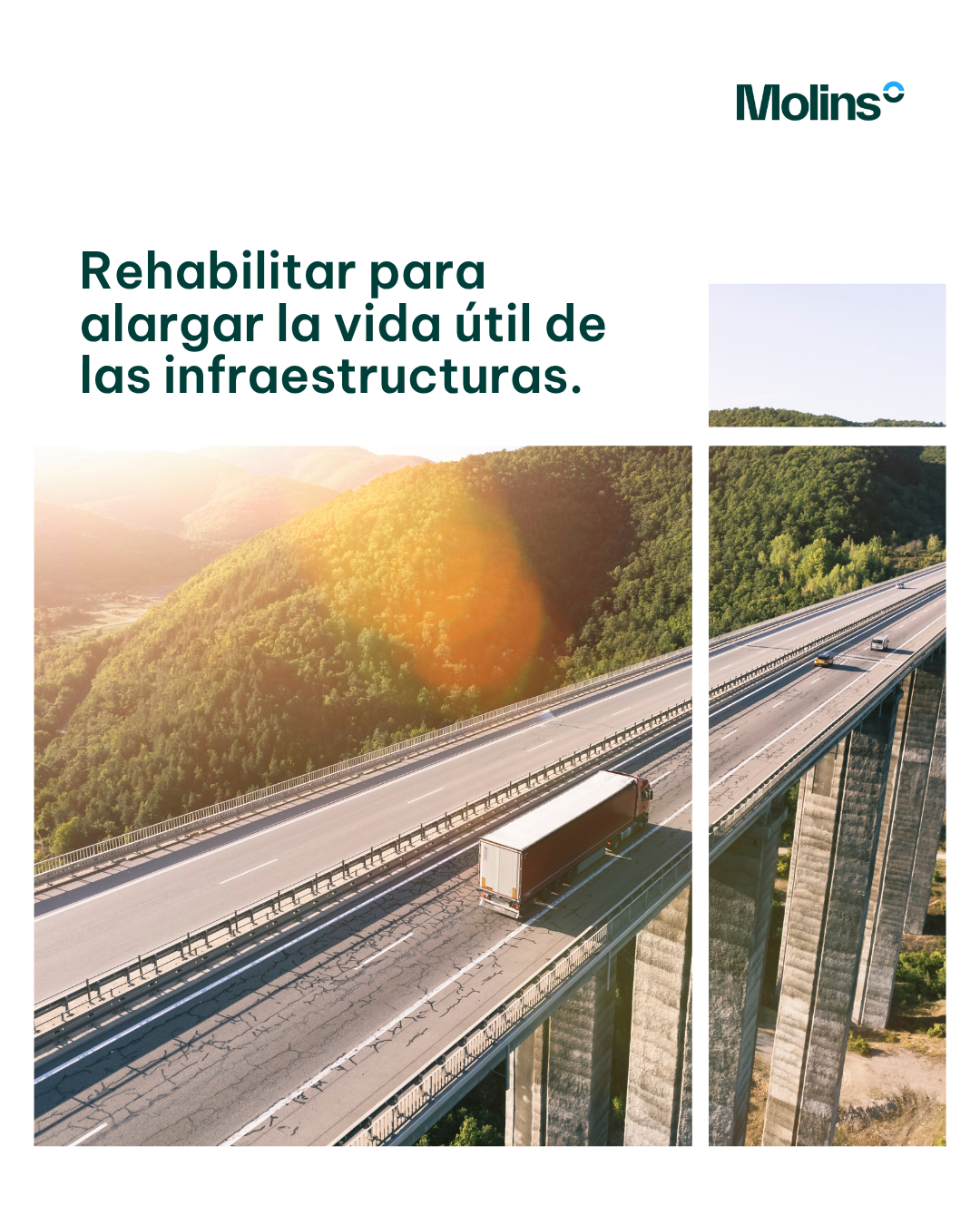 Viaducto de carretera entre montañas